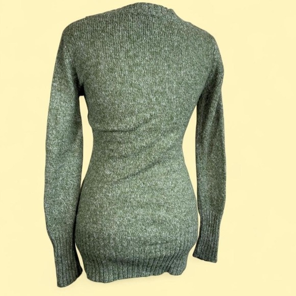 Vintage Y2K rue 21 Wide Neck Long Sleeve Green Sweater Womens Size M - Picture 2 of 5